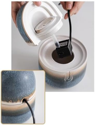 Ceramic Desktop Water Fountain Zen Decor Indoor Humidifier