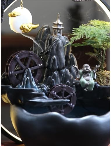 Indoor Fountain Desktop Ceramic Water Wheel Decor