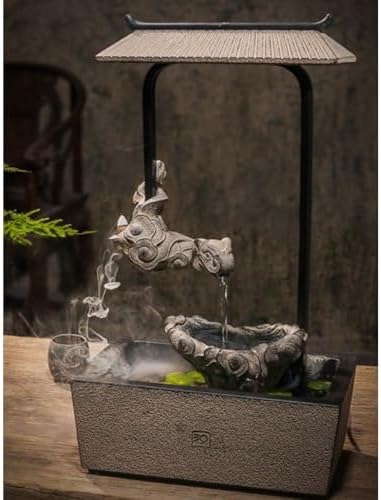 Tabletop Resin Dragon Fountain with Circulating Water