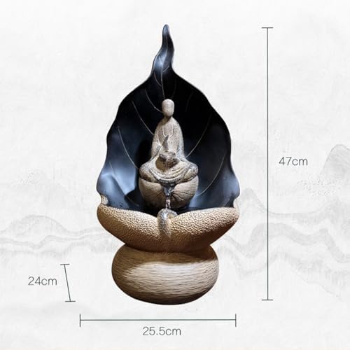 Elegant Desktop Water Fountain with Buddha and Lotus Design
