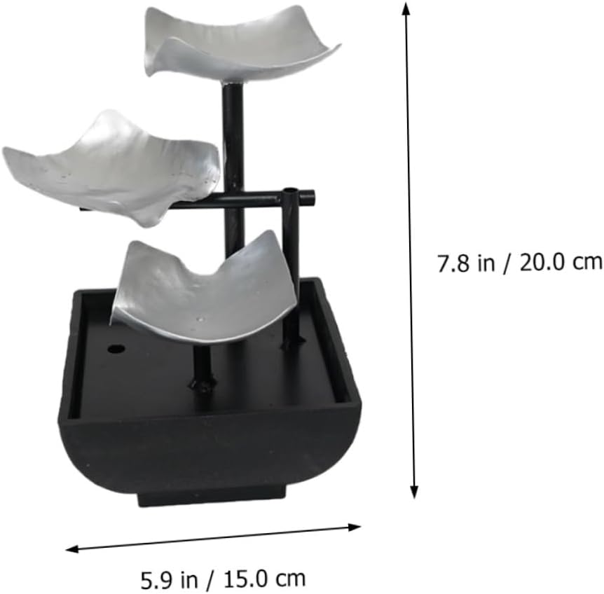 Ciieeo Metal Desktop Waterfall Fountain for Office Zen Decor