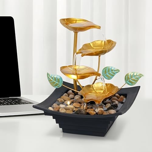 Fengshui Caishen Tabletop Water Fountain for Home Decor