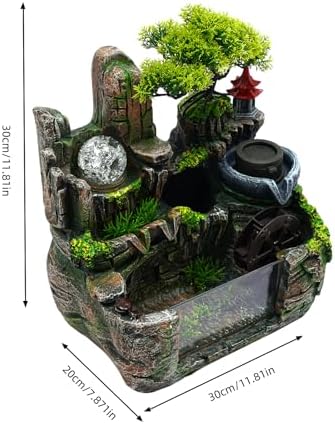 Gdrasuya10 Waterfall Desktop Fountain with Bonsai
