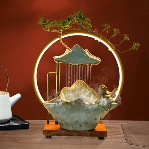 Zen Desktop Water Fountain with LED and Fog