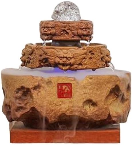 Elegant Yellow Ceramic Water Fountain