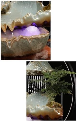 Zen Waterfall Fountain for Home Office Desk Decoration with Humidifying Function