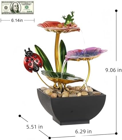 Fengshui Caishen Tabletop Water Fountain Decor