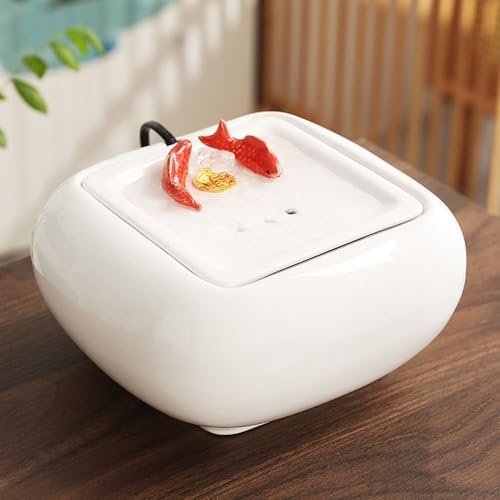 Elegant Tabletop Water Fountain with Goldfish