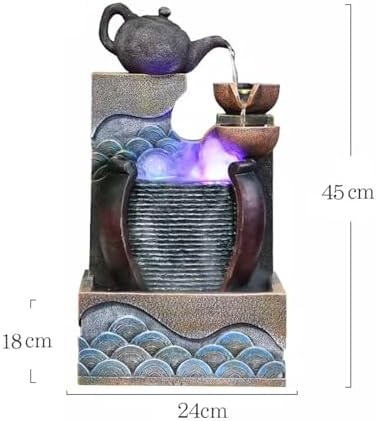 Soothing Tabletop Water Fountain with Tiered Bowls Design