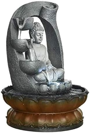 Buddha Tabletop Waterfall Fountain for Meditation and Relaxation