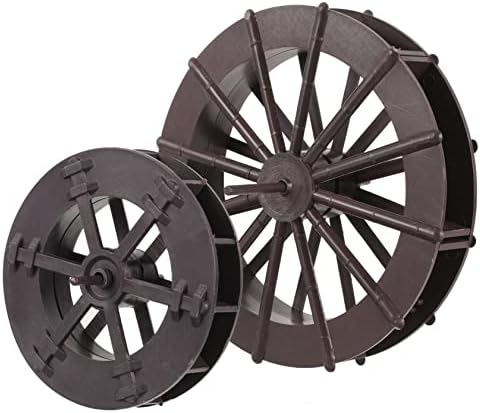 2pcs Fountain Feng Shui Wheel Sculpture Decor Tabletop Mini Waterfall Accessories