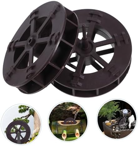 2pcs Micro Water Wheels for Mini Landscape Decorations