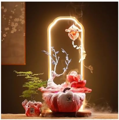 Red Deer Tabletop Indoor Fountain with Circulating Water