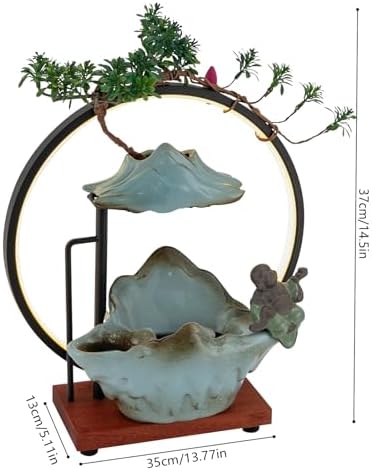 Zen Desktop Water Fountain with LED and Fog