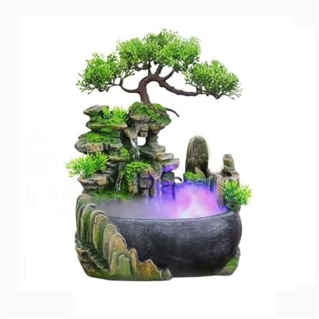 Resin Crafts Indoor Water Fountain Zen Decor Rockery Ornament