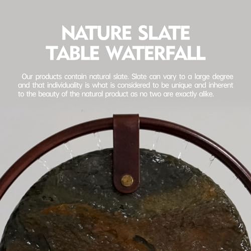 Indoor Waterfall Fountain with Light for Home Office Decor