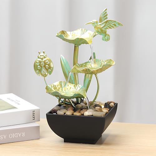 11 Inch Tabletop Water Fountain with LED Light