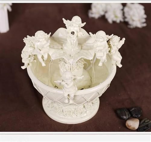 Creative Angel Tabletop Fountain Resin Water Feature for Home and Office Decor