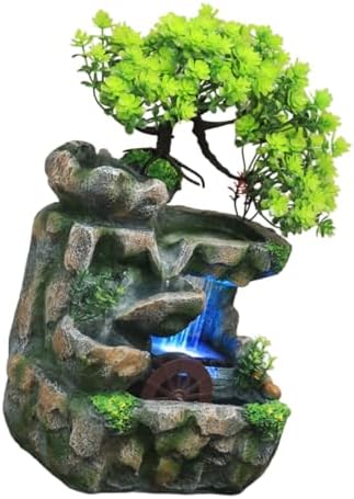 Amosfun Tabletop Water Fountain Decorative Resin Ornament