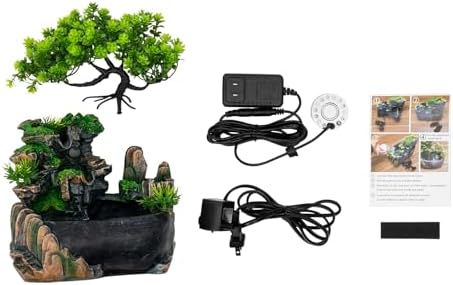 Tabletop Rockery Fountain with Waterfall Effect