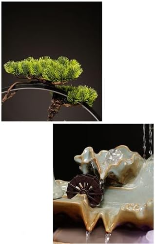 Zen Waterfall Fountain for Home Office Desk Decoration with Humidifying Function