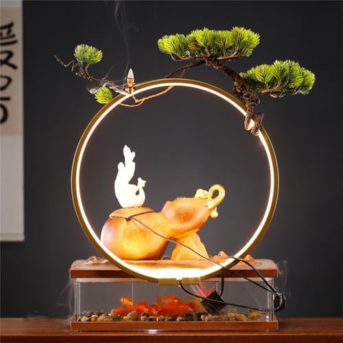 Fish Tank Water Ornament Gourd Fountain Tabletop Decoration