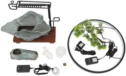 Chinese Style Landscape Deer Indoor Water Fountain with LED Light and Mist 1