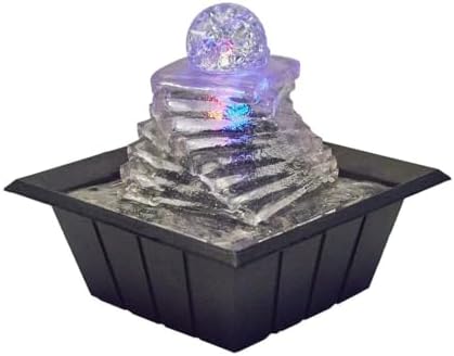 Serene Indoor Water Fountain with LED Light for Relaxation