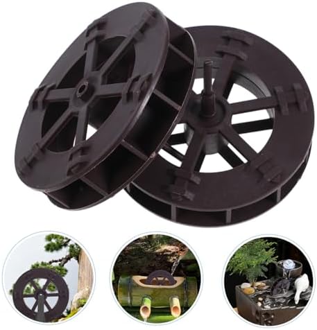2pcs Mini Water Wheel Fountain Decor DIY for Fish Tank and Desktop