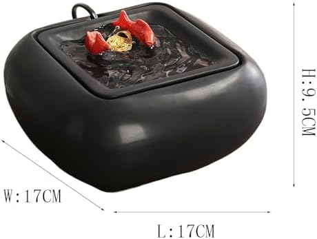Elegant Tabletop Water Fountain with Goldfish