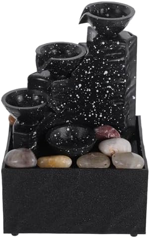 RORPOIR Tabletop Waterfall Fountain Battery Powered Office Decor