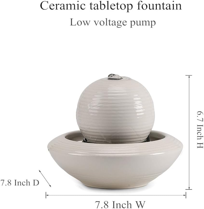 Ceramic Tabletop Fountain for Indoor Home Decoration