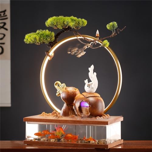 Fish Tank Water Ornament Gourd Fountain Tabletop Decoration