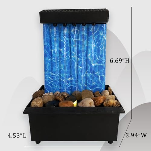 7 Inch Desk Fountain Indoor Waterfall USB Powered Zen Decor