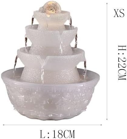 Tabletop Water Fountain with Lights for Meditation and Relaxation