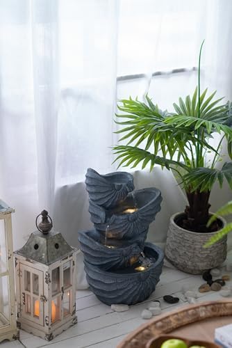 Nautilus Shell Decorative Water Fountain for Indoor and Outdoor Use