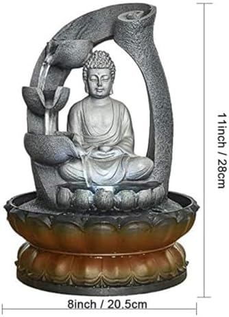 Buddha Tabletop Waterfall Fountain for Meditation and Relaxation
