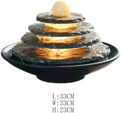 MOOWI Ceramic Marble Tabletop Water Fountain
