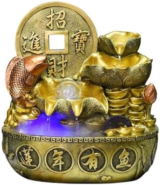 Large Tabletop Fountain Indoor Feng Shui Decor for Home and Office