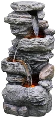 Outdoor Cascading Bowls LED Water Fountain for Garden and Porch