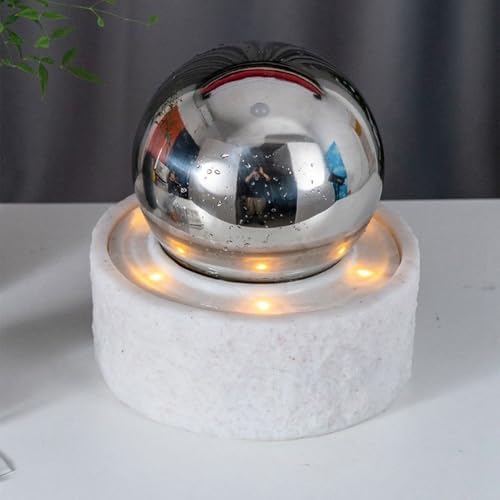 Modern White Desktop Water Fountain with Light