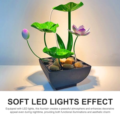 Indoor Waterfall Fountain with LED Lights