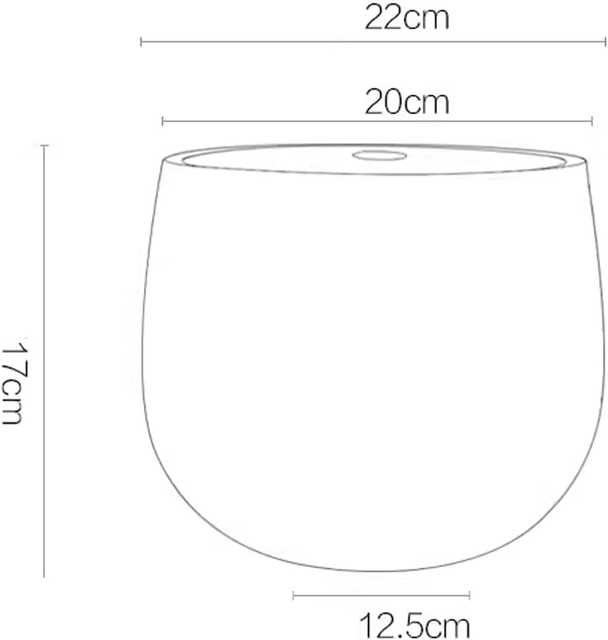 Modern Minimalist Tabletop Water Fountain with LED Light - Black