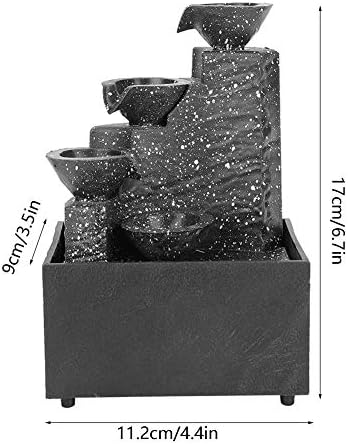 Cocoarm Tabletop Fountain with Stone and LED Light