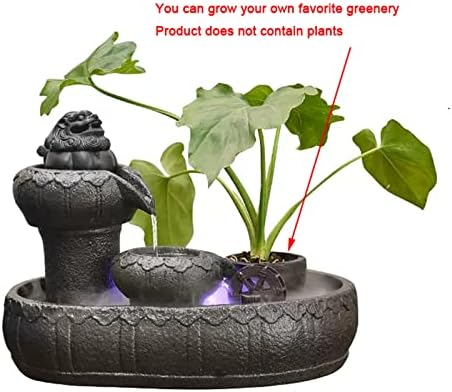 Office Fountain Ceramic Tabletop Fountain Indoor Mini Water Feature Home Decor