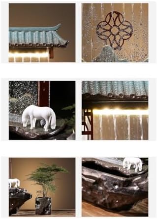 Indoor Fountain Tabletop Ceramic Water Ornament Humidifier