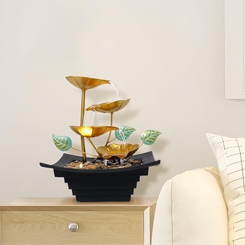 Fengshui Caishen Tabletop Water Fountain for Home Decor