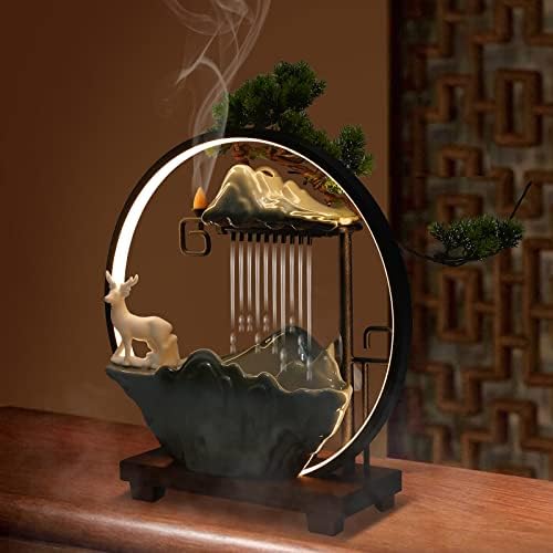 CNCEST Tabletop Water Fountain with Mist LED