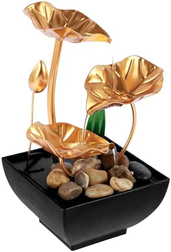 Mini USB Powered Tabletop Waterfall Fountain for Relaxation and Meditation