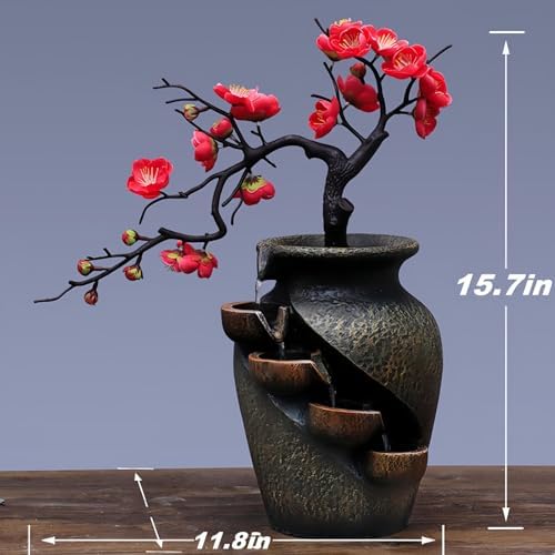 Waterfall Fountain Indoor 157in Tabletop Decor for Home